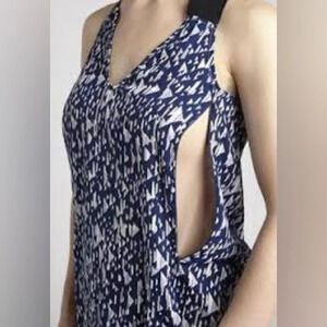 Loyal Hana Claudia Maternity/Nursing Dress in Nautical Navy - Size Medium